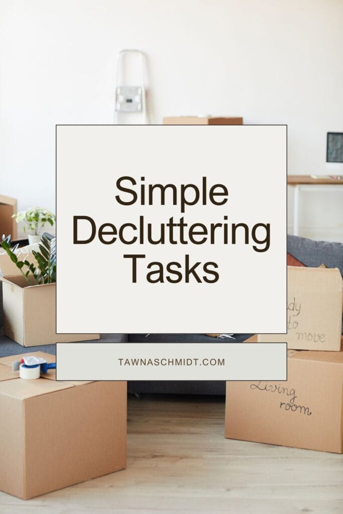 Simple Decluttering Tasks pinterest image